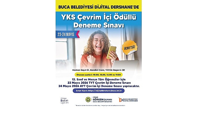 Buca Belediyesi'nden öğrencilere ücretsiz deneme sınavı desteği