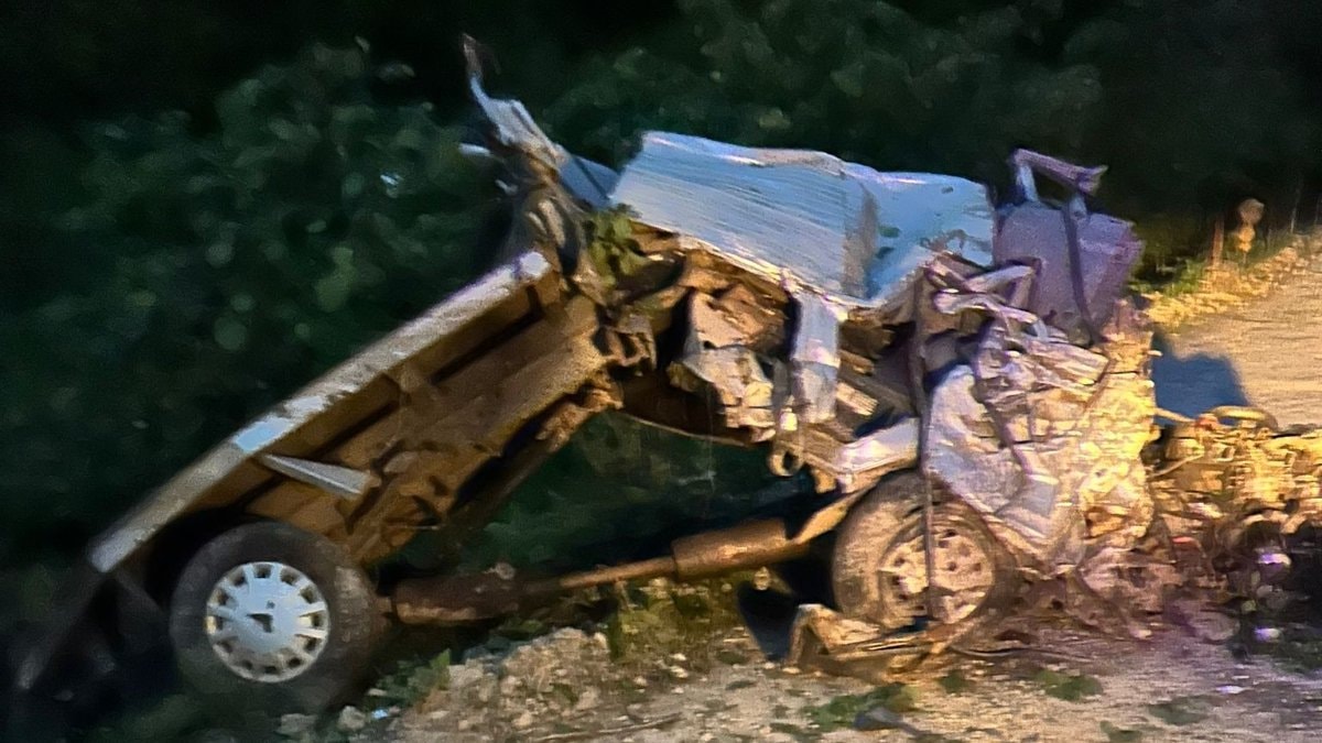 Giresun'da yüzlerce metrelik yamaçtan devrilen aracın sürücüsü yaralı kurtuldu