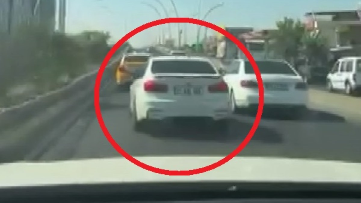 Diyarbakır’da trafikte tehlikeli makas anları kamerada